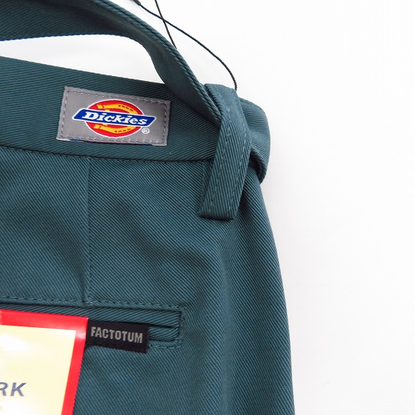 実際に弊社で買取させて頂いた【未使用】FACTOTUM×DICKIES/ファクトタム×ディッキーズ 1タックロングベルトチノスラックス GREEN/09050136/48の画像 3枚目