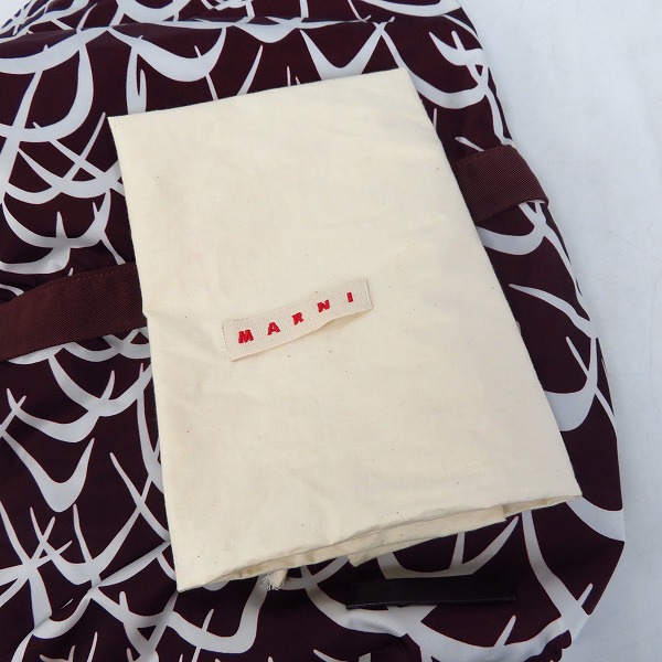 実際に弊社で買取させて頂いたMARNI/マルニ shatter print バックパック ボルドー の画像 9枚目