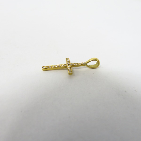 実際に弊社で買取させて頂いたEYEFUNNY/アイファニー 18KYG スティンガークロス S ｗ/ダイヤ HSC002の画像 3枚目