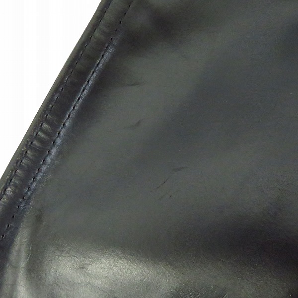 実際に弊社で買取させて頂いたISAMUKATAYAMA BACKLASH/バックラッシュ ダブルライダースジャケット ホーインレザー 1642-01 Sの画像 5枚目