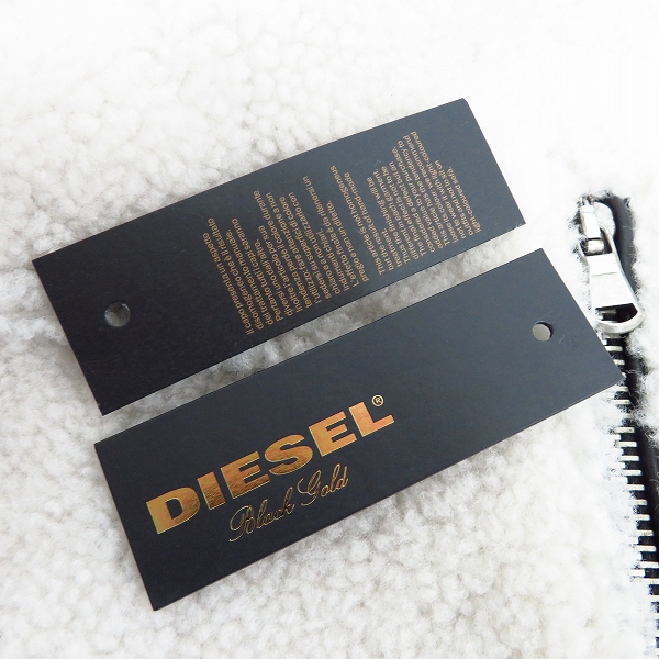 実際に弊社で買取させて頂いたDIESEL BLACK GOLD/ディーゼル ブラック ゴールド ムートン レザー ジャケット/38の画像 8枚目