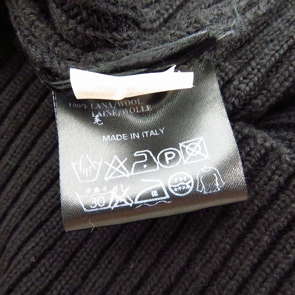 実際に弊社で買取させて頂いた【未使用】CoSTUME NATIONAL/コスチューム ナショナル ヘンリーネック ニット ブラック/Sの画像 4枚目