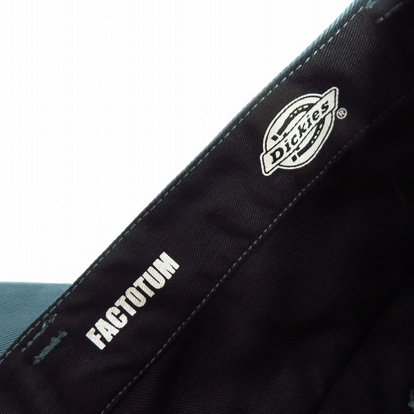 実際に弊社で買取させて頂いた【未使用】FACTOTUM×DICKIES/ファクトタム×ディッキーズ 1タックロングベルトチノスラックス GREEN/09050136/48の画像 2枚目