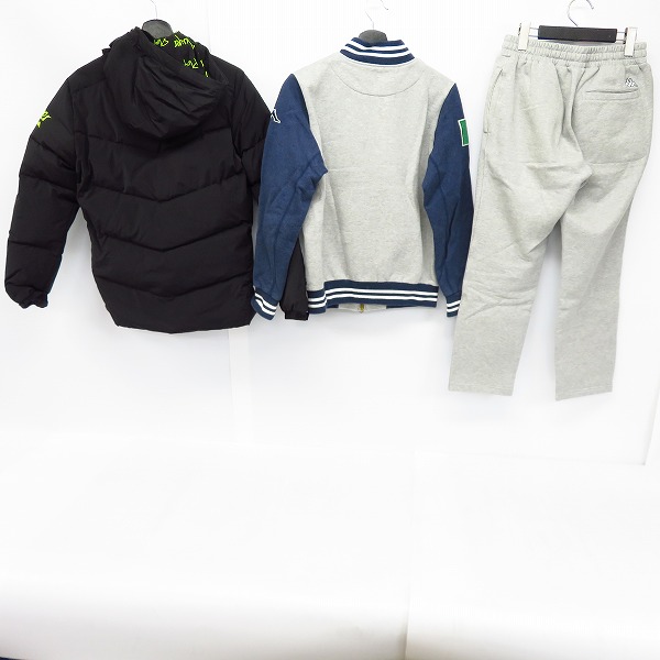 実際に弊社で買取させて頂いたKappa/カッパ ITA ロゴ スウェット ブルゾン/パンツ ダウンジャケット Size：S/M 3点セットの画像 1枚目