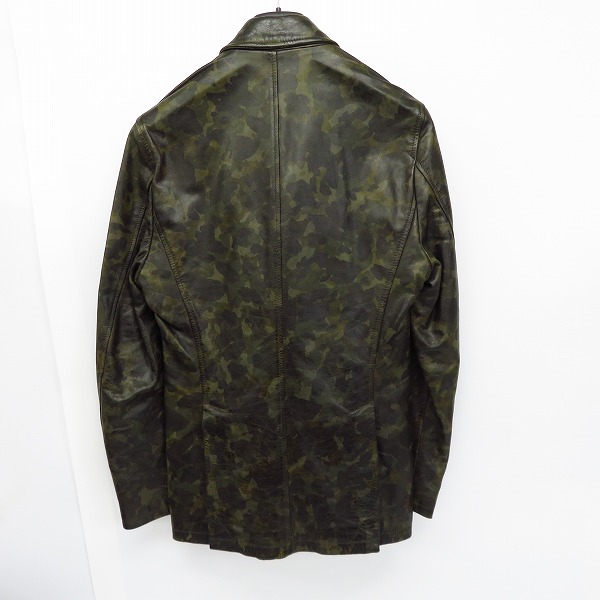 実際に弊社で買取させて頂いた【未使用】HYDROGEN/ハイドロゲン Alberto Bresci Gold Label Limited Edition カモフラ レザージャケット 44の画像 1枚目