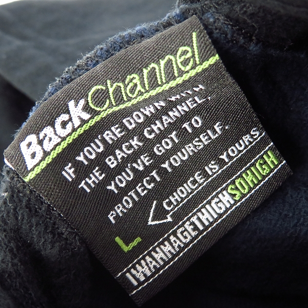 実際に弊社で買取させて頂いたBackChannel/バックチャンネル ジップアップパーカー ダイヤチェック ブラック/ネイビー Lの画像 3枚目