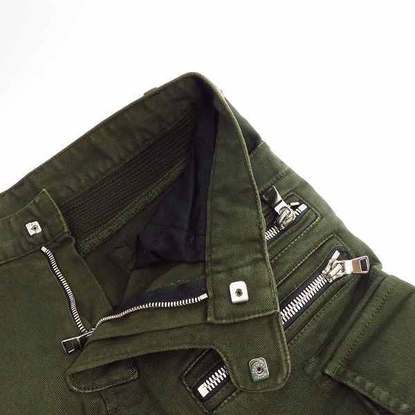 実際に弊社で買取させて頂いたBALMAIN/バルマン バイカーパンツ カーゴパンツ カーキ 28の画像 4枚目