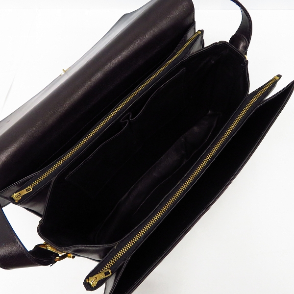 実際に弊社で買取させて頂いたCELINE/セリーヌ ヴィンテージ ホースビット レザー ショルダーバックの画像 3枚目