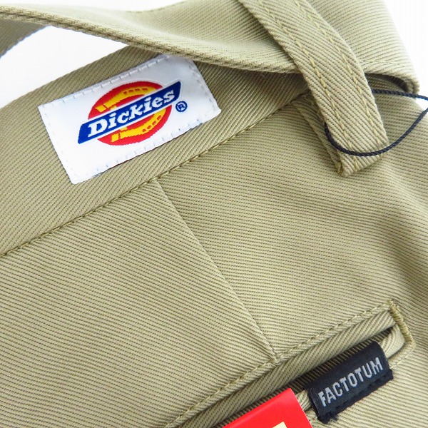 実際に弊社で買取させて頂いた【未使用】FACTOTUM×DICKIES/ファクトタム×ディッキーズ 1タックロングベルトチノスラックス BEIGE/09050136/46の画像 3枚目