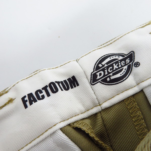 実際に弊社で買取させて頂いた【未使用】FACTOTUM×DICKIES/ファクトタム×ディッキーズ 1タックロングベルトチノスラックス BEIGE/09050136/46の画像 2枚目