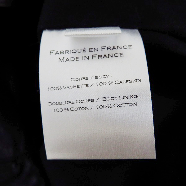 実際に弊社で買取させて頂いたBALMAIN/バルマン ZIPポケット レザー半袖シャツ ブラック 38の画像 4枚目