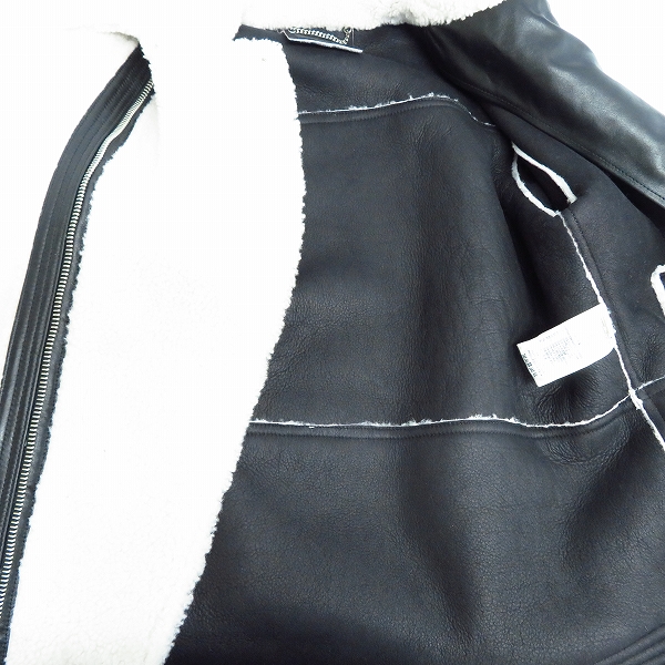 実際に弊社で買取させて頂いたDIESEL BLACK GOLD/ディーゼル ブラック ゴールド ムートン レザー ジャケット/38の画像 5枚目