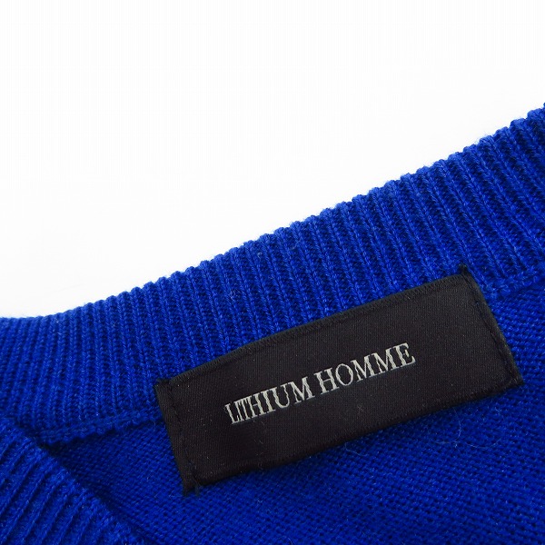 実際に弊社で買取させて頂いたLITHIUM HOMME/リチウムオム ウール/シルク Vネック セーター/46の画像 2枚目