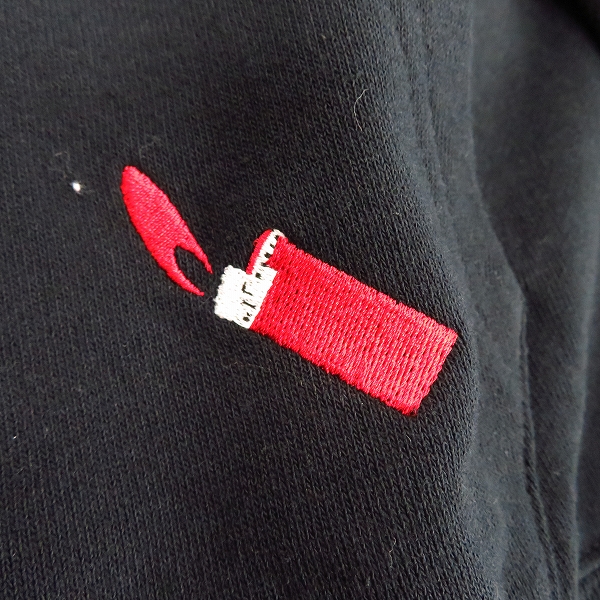 実際に弊社で買取させて頂いたBackChannel/バックチャンネル ジップアップパーカー バックプリント ブラック/オレンジ Mの画像 4枚目