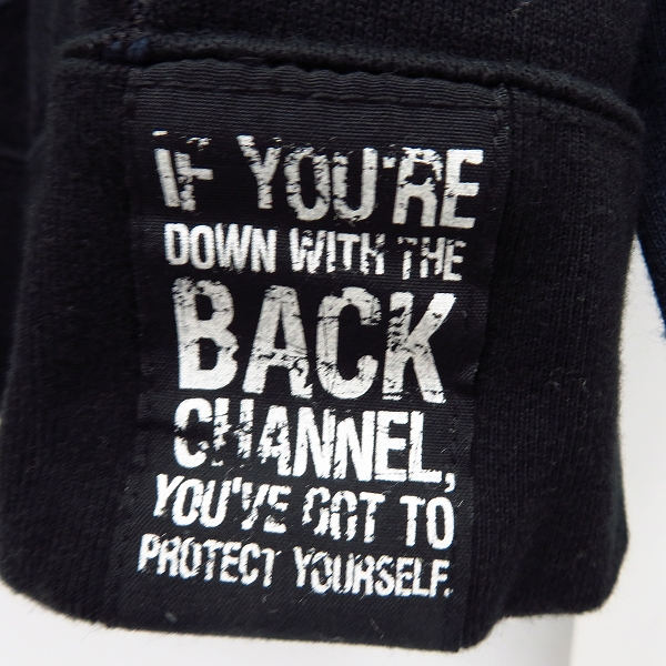 実際に弊社で買取させて頂いたBackChannel/バックチャンネル ジップアップパーカー ダイヤチェック ブラック/ネイビー Lの画像 2枚目