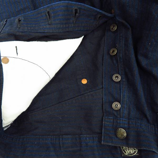 実際に弊社で買取させて頂いたSUGAR CANE/シュガーケーン ヒッコリーパンツ 473 SC41473/W30L34の画像 3枚目