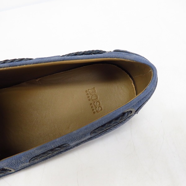 実際に弊社で買取させて頂いたHUGO BOSS/ヒューゴボス レザー ドライビングシューズ UK7の画像 4枚目