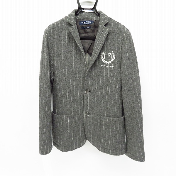 実際に弊社で買取させて頂いたHYDROGEN/ハイドロゲン 10 Anniversary 刺繍 ストライプ柄 ジャケット Size：S