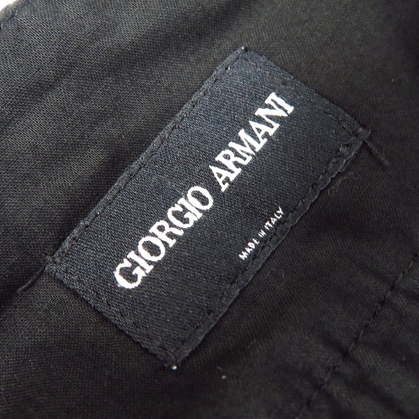 実際に弊社で買取させて頂いたGIORGIO ARMANI/ジョルジオアルマーニ リングベルト付き ワイドリネンパンツ/48の画像 3枚目