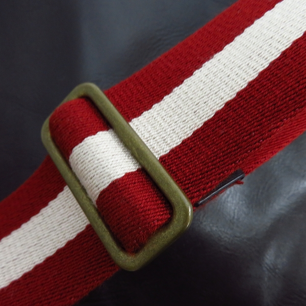 実際に弊社で買取させて頂いたBALLY/バリー レザー×キャンバス ショルダーバッグ ブラウン系の画像 6枚目