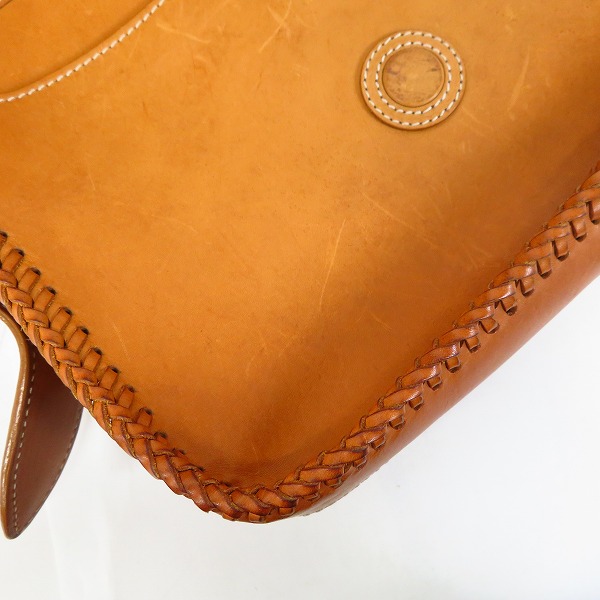 実際に弊社で買取させて頂いたHUNTING WORLD/ハンティングワールド スティングレイ/エイ革 レザーコンビ ショルダーバッグの画像 7枚目