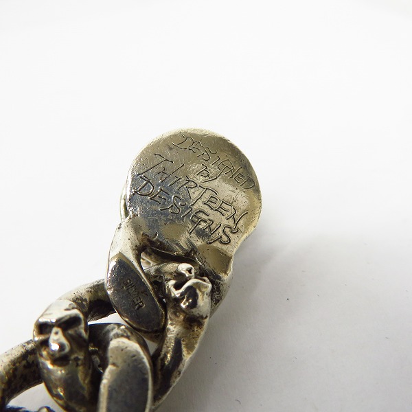 実際に弊社で買取させて頂いたTHIRTEEN DESIGNS/サーティーンデザインズ シルバースカルブレスの画像 4枚目