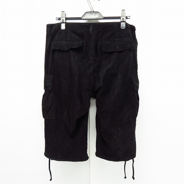 実際に弊社で買取させて頂いたBACKLASH/バックラッシュ カンガルーレザー 立体 クロップドハーフパンツ ショーツ 1067-05 の画像 1枚目