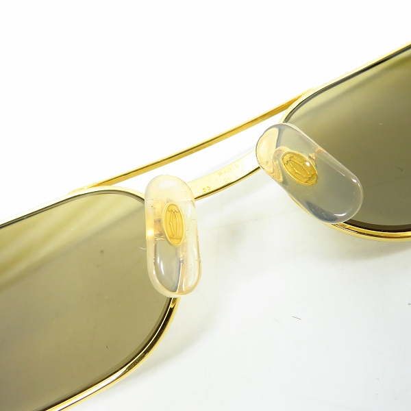 実際に弊社で買取させて頂いたCartier/カルティエ サングラス/アイウェア ゴールド×ブラウンの画像 3枚目