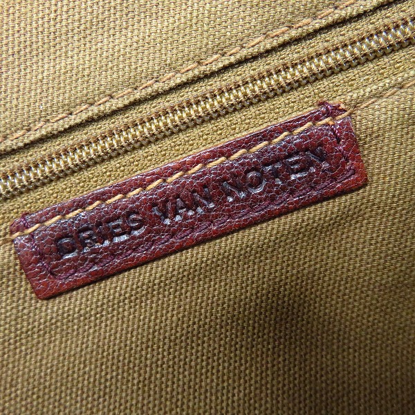 実際に弊社で買取させて頂いたDRIES VAN NOTEN/ドリスヴァンノッテン ビンテージ加工 レザー メッセンジャーバッグの画像 4枚目