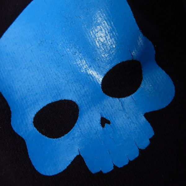 実際に弊社で買取させて頂いたHYDROGEN/ハイドロゲン プルオーバーパーカー/スウェットパンツ スカルプリント ブラック/ブルー セットアップ Sの画像 3枚目