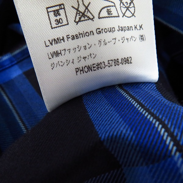 実際に弊社で買取させて頂いたGIVENCHY/ジバンシィ チェック シャツ 16J 6256 417/38の画像 5枚目