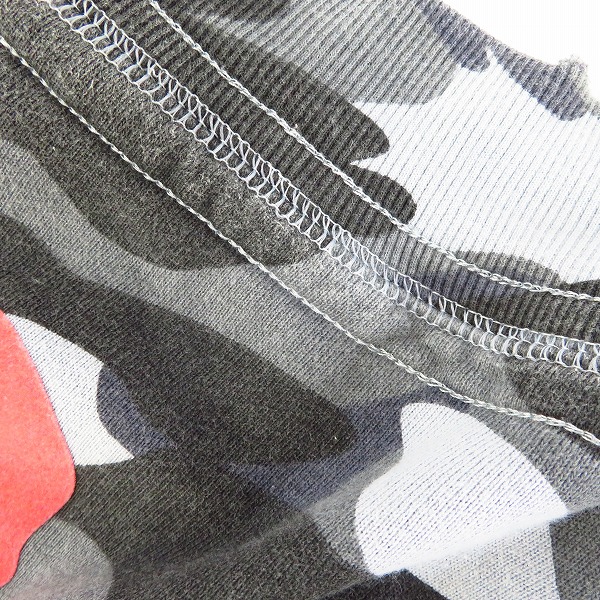 実際に弊社で買取させて頂いたHYDROGEN/ハイドロゲン 迷彩 赤ライン スウェット ハーフパンツ/Sの画像 6枚目