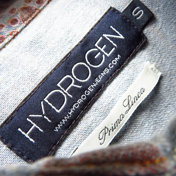 実際に弊社で買取させて頂いた【JPタグ】HYDROGEN/ハイドロゲン 総プリント/スカル刺繍 ロングスリーブ/長袖 デニムシャツ Size：Sの画像 2枚目