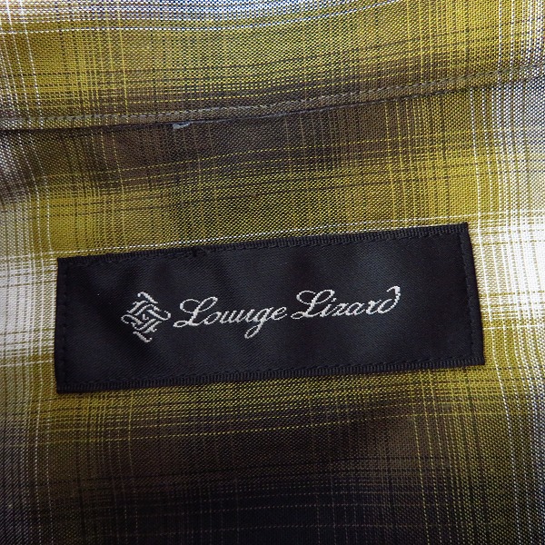 実際に弊社で買取させて頂いた【未使用】Lounge Lizard/ラウンジリザード C/MO OMBRE CHECK/オンブレチェックシャツ 4090/3の画像 2枚目