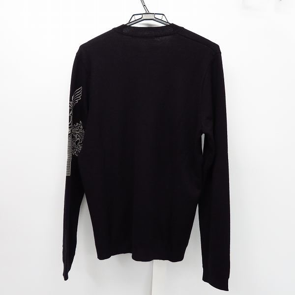 実際に弊社で買取させて頂いたBALLY/バリー 袖プリント ウール100％ プルオーバー Vネック ニット/セーター Size：48の画像 1枚目