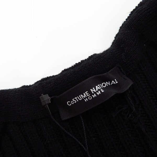 実際に弊社で買取させて頂いた【未使用】CoSTUME NATIONAL/コスチューム ナショナル ヘンリーネック ニット ブラック/Sの画像 2枚目