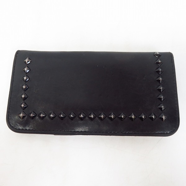 実際に弊社で買取させて頂いたHTC/HOLLYWOOD TRADING CO/エイチティーシー 長財布/ロングウォレット レザー スタッズ