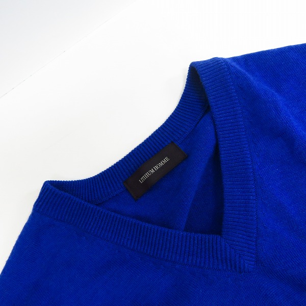 実際に弊社で買取させて頂いたLITHIUM HOMME/リチウムオム ウール/シルク Vネック セーター/46の画像 5枚目