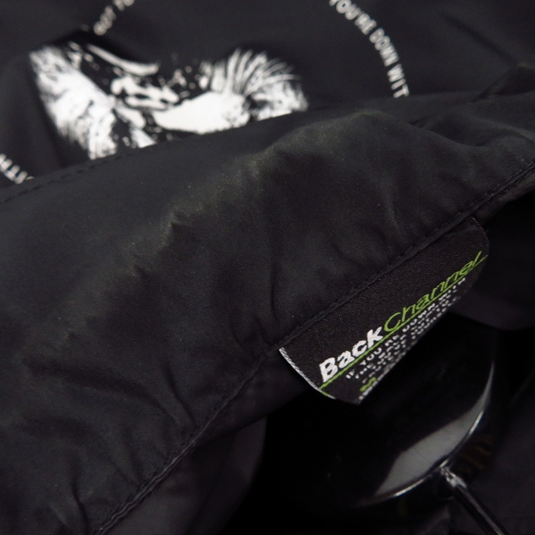実際に弊社で買取させて頂いたBack Channel/バックチャンネル コーチジャケット バックプリント ブラック/Mの画像 6枚目