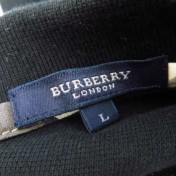 実際に弊社で買取させて頂いたBURBERRY LONDON/バーバリー ロンドン 三陽商会 ブラック ポロシャツ/Lの画像 2枚目