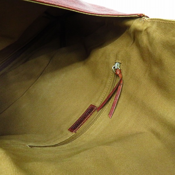 実際に弊社で買取させて頂いたDRIES VAN NOTEN/ドリスヴァンノッテン ビンテージ加工 レザー メッセンジャーバッグの画像 3枚目