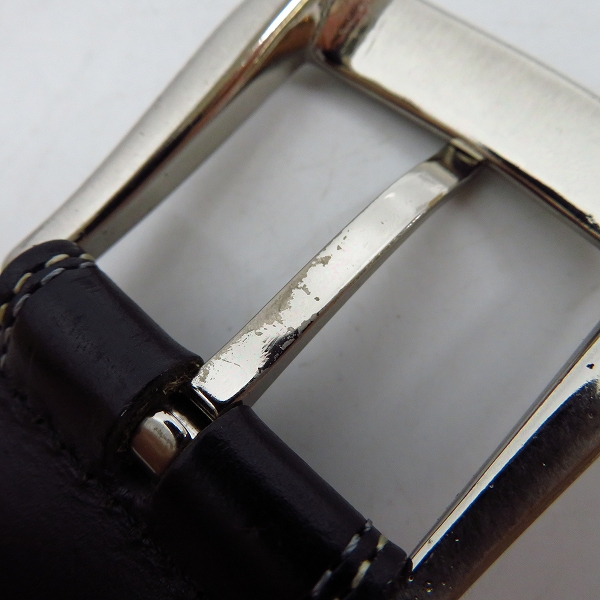 実際に弊社で買取させて頂いたBURBERRY LONDON/バーバリー ロンドン レザーベルト ブラックの画像 4枚目