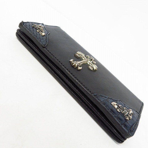 実際に弊社で買取させて頂いたDEAL DESIGN/ディールデザイン クロスモチーフ レザー ウォレットの画像 2枚目