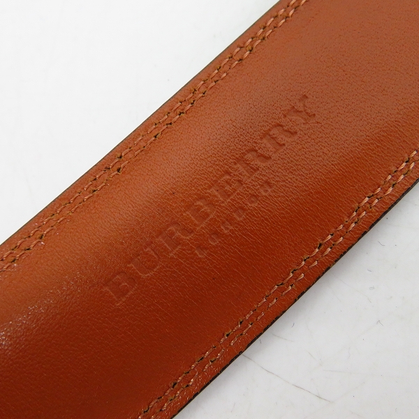 実際に弊社で買取させて頂いたBURBERRY LONDON/バーバリー ロンドン レザーベルト ブラックの画像 3枚目