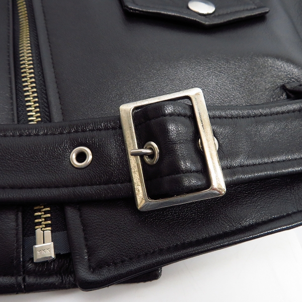 実際に弊社で買取させて頂いたJOHN LAWRENCE SULLIVAN/ジョンローレンスサリバン レザーライダースジャケット JLS-04-01/36の画像 7枚目