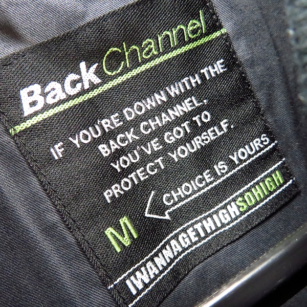 実際に弊社で買取させて頂いたBack Channel/バックチャンネル スタジャン バックプリント ブラック/Mの画像 3枚目
