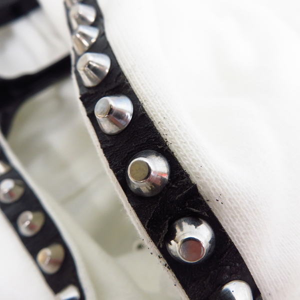 実際に弊社で買取させて頂いたLucien pellat-finet/ルシアンペラフィネ ジップアップパーカー スタッズ バックスカル ホワイト EVH1141/XSの画像 4枚目