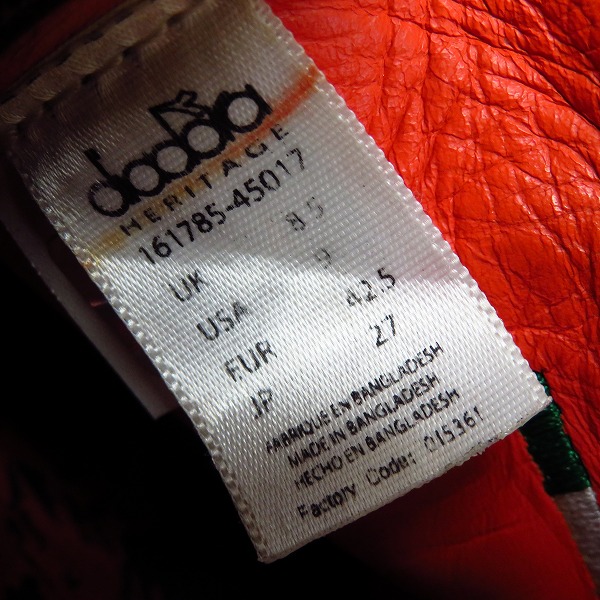 実際に弊社で買取させて頂いたDIADORA/ディアドラ HERITAGE ローカットスニーカー 161785-45017/27.0の画像 5枚目