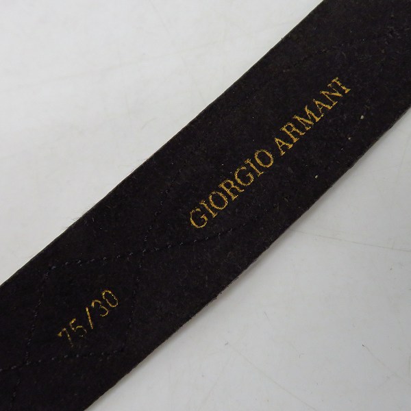 実際に弊社で買取させて頂いたGIORGIO ARMANI/ジョルジオアルマーニ レザーベルト デザインステッチ 75/30の画像 3枚目