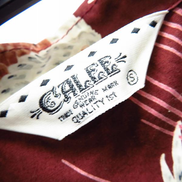 実際に弊社で買取させて頂いたCALEE/キャリー 総柄/和柄/鳥 半袖シャツ/アロハシャツ Sの画像 2枚目